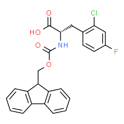 Fmoc-L-2-Chloro-4-fluorophe结构式