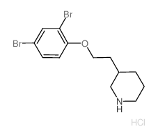 3-[2-(2,4-Dibromophenoxy)ethyl]piperidine hydrochloride Structure