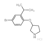 3-(4-Bromo-2-isopropylphenoxy)pyrrolidine hydrochloride结构式