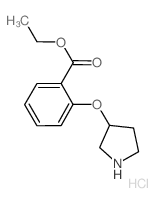ETHYL 2-(PYRROLIDIN-3-YLOXY)BENZOATE HYDROCHLORIDE Structure
