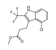 methyl 3-[4-chloro-2-(trifluoromethyl)-1H-indol-3-yl]propanoate结构式