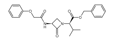 (R)-benzyl 3-methyl-2-((S)-2-oxo-3-(2-phenoxyacetamido)azetidin-1-yl)butanoate结构式