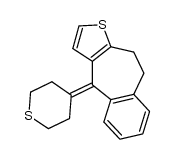 4-(9,10-dihydro-4H-benzo[4,5]cyclohepta[1,2-b]thiophene-4-ylidene)tetrahydrothiopyran结构式