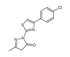 4'-(p-chlorophenyl)-2-(3-methyl-5-oxo-2-pyrazolin-1-yl)thiazole Structure