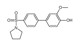 2-methoxy-4-(4-pyrrolidin-1-ylsulfonylphenyl)phenol结构式