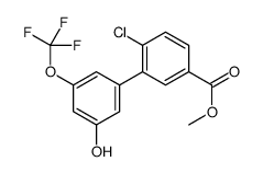 methyl 4-chloro-3-[3-hydroxy-5-(trifluoromethoxy)phenyl]benzoate Structure