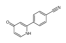 4-(4-oxo-1H-pyridin-2-yl)benzonitrile结构式