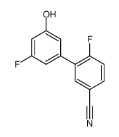 4-fluoro-3-(3-fluoro-5-hydroxyphenyl)benzonitrile Structure