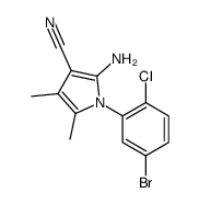 2-Amino-1-(5-bromo-2-chlorophenyl)-4,5-dimethyl-1H-pyrrole-3-carb onitrile结构式