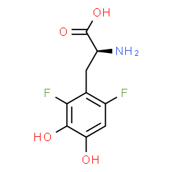 2,6-difluoro-3,4-dihydroxyphenylalanine结构式
