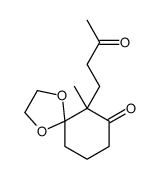 6-methyl-6-(3-oxobutyl)-1,4-dioxaspiro[4.5]decan-7-one结构式