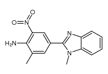 2-methyl-4-(1-methyl-1H-benzimidazol-2-yl)-6-nitrobenzenamine结构式