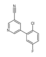 5-(2-chloro-5-fluorophenyl)pyridine-3-carbonitrile Structure