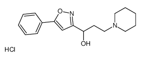 1-(5-phenyl-1,2-oxazol-3-yl)-3-piperidin-1-ylpropan-1-ol,hydrochloride Structure