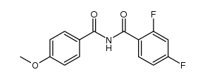 2,4-difluoro-N-(4-methoxybenzoyl)benzamide结构式