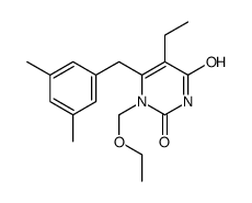 6-[(3,5-dimethylphenyl)methyl]-1-(ethoxymethyl)-5-ethylpyrimidine-2,4-dione结构式