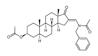 3β-Acetoxy-16-((acetyl(benzyl)amino)methylene)-5α-androstan-17-one结构式