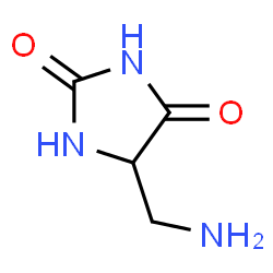 2,4-Imidazolidinedione,5-(aminomethyl)-(9CI) Structure