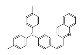 4-methyl-N-(4-methylphenyl)-N-[4-(2-quinolin-2-ylethenyl)phenyl]aniline结构式