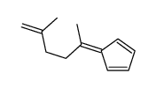 5-(5-methylhex-5-en-2-ylidene)cyclopenta-1,3-diene Structure