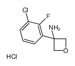 3-(3-Chloro-2-fluorophenyl)-3-oxetanamine hydrochloride (1:1) structure