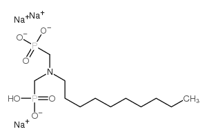 trisodium hydrogen [(decylimino)bis(methylene)]bisphosphonate Structure