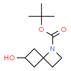 tert-butyl cis-6-hydroxy-1-azaspiro[3.3]heptane-1-carboxylate结构式