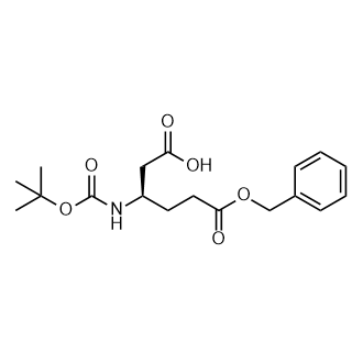 (R)-6-(苄氧基)-3-((叔丁氧基羰基)氨基)-6-氧代己酸结构式