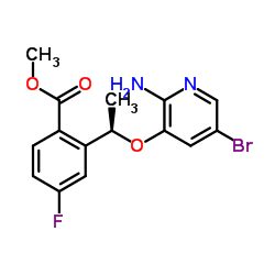 (R)-Methyl 2-(1-((2-amino-5-bromopyridin-3-yl)oxy)ethyl)-4-fluorobenzoate picture