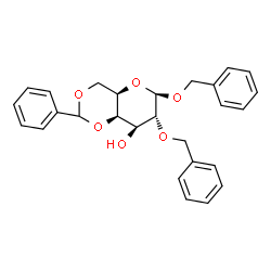 Benzyl 2-O-benzyl-4-O,6-O-benzylidene-β-D-galactopyranoside structure