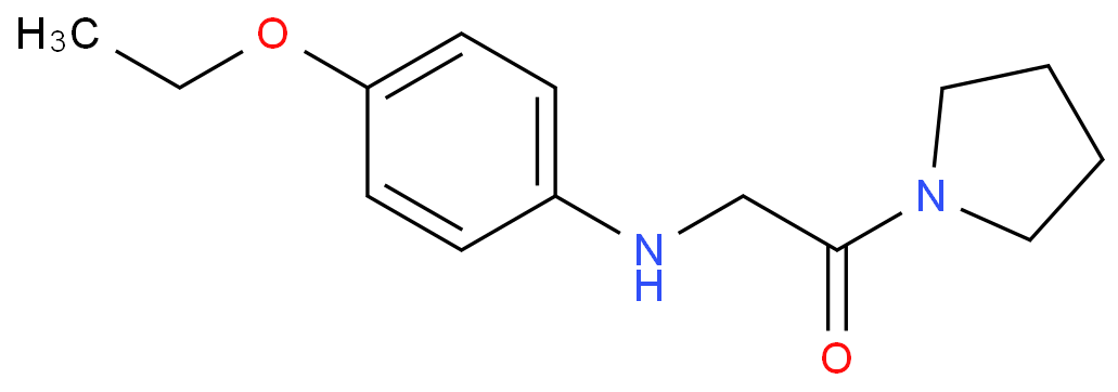 Ethanone, 2-[(4-ethoxyphenyl)amino]-1-(1-pyrrolidinyl)- Structure