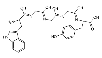 (2S)-2-[[2-[[2-[[2-[[(2S)-2-amino-3-(1H-indol-3-yl)propanoyl]amino]acetyl]amino]acetyl]amino]acetyl]amino]-3-(4-hydroxyphenyl)propanoic acid Structure