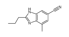 1H-Benzimidazole-5-carbonitrile,7-methyl-2-propyl-(9CI) Structure