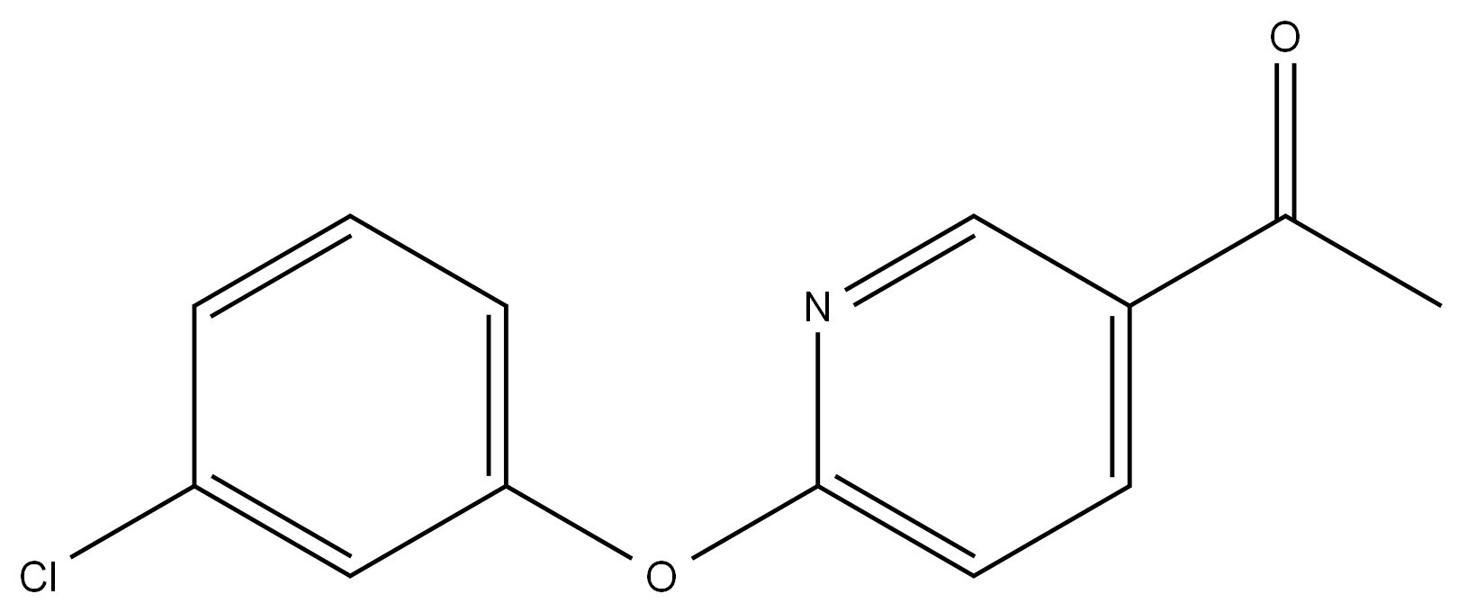 2-(3-氯苯氧基)-5-乙酰基吡啶结构式