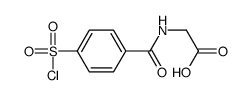 [[4-(CHLOROSULFONYL)BENZOYL]AMINO]ACETIC ACID Structure