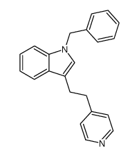 1-Benzyl-3-[2-(4-pyridyl)ethyl]-1H-indole结构式