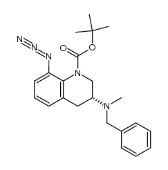 (R)-tert-butyl 8-azido-3-(benzyl(methyl)amino)-3,4-dihydroquinoline-1(2H)-carboxylate结构式