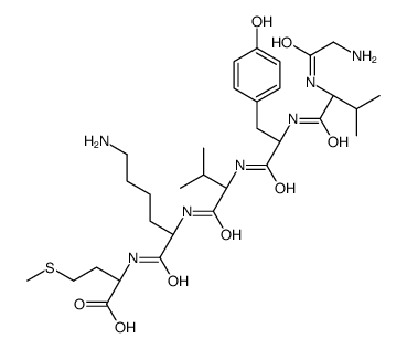 (2S)-2-[[(2S)-6-amino-2-[[(2S)-2-[[(2S)-2-[[(2S)-2-[(2-aminoacetyl)amino]-3-methylbutanoyl]amino]-3-(4-hydroxyphenyl)propanoyl]amino]-3-methylbutanoyl]amino]hexanoyl]amino]-4-methylsulfanylbutanoic acid结构式