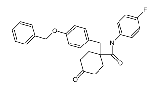 (R)-2-(4-Fluorophenyl)-3-[4-(phenylmethoxy)phenyl]-2-azaspiro[3.5]nonane-1,7-dione structure