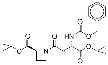 TERT-BUTYL L-N-(3-BENZYLOXYCARBONYLAMINO-3-(S)-TERT-BUTYLCARBOXY-1-OXOPROPYL-AZETIDINE-2-CARBOXYLATE structure