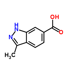 3-甲基-1H-吲唑-6-羧酸结构式
