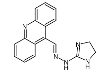 N-[(E)-acridin-9-ylmethylideneamino]-4,5-dihydro-1H-imidazol-2-amine Structure