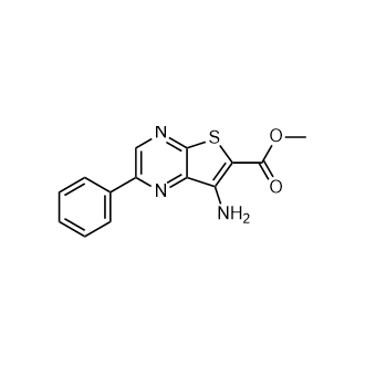 Methyl 7-amino-2-phenylthieno[2,3-b]pyrazine-6-carboxylate Structure