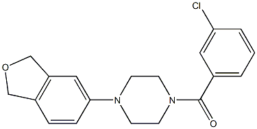 (3-chlorophenyl)(4-(1,3-dihydroisobenzofuran-5-yl)piperazin-1-yl)methanone结构式