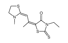 3-ethyl-5-[1-methyl-2-(3-methylthiazolidin-2-ylidene)ethylidene]rhodanine structure