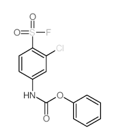 phenyl N-(3-chloro-4-fluorosulfonyl-phenyl)carbamate结构式