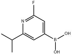 2-Fluoro-6-(iso-propyl)pyridine-4-boronic acid结构式