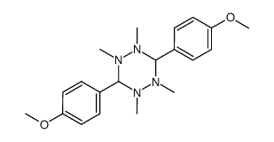 3,6-bis-(4-methoxy-phenyl)-1,2,4,5-tetramethyl-[1,2,4,5]tetrazinane Structure