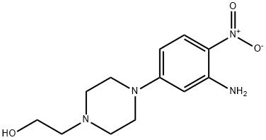 2-[4-(3-Amino-4-nitrophenyl)piperazin-1-yl]ethan-1-ol structure