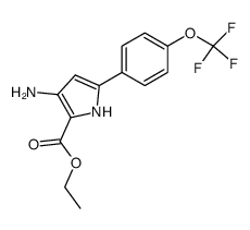 ethyl 3-amino-5-[4-(trifluoromethoxy)phenyl]-1H-pyrrole-2-carboxylate结构式
